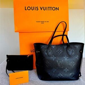 Louis Vuitton Black Monogram Empreinte Tote